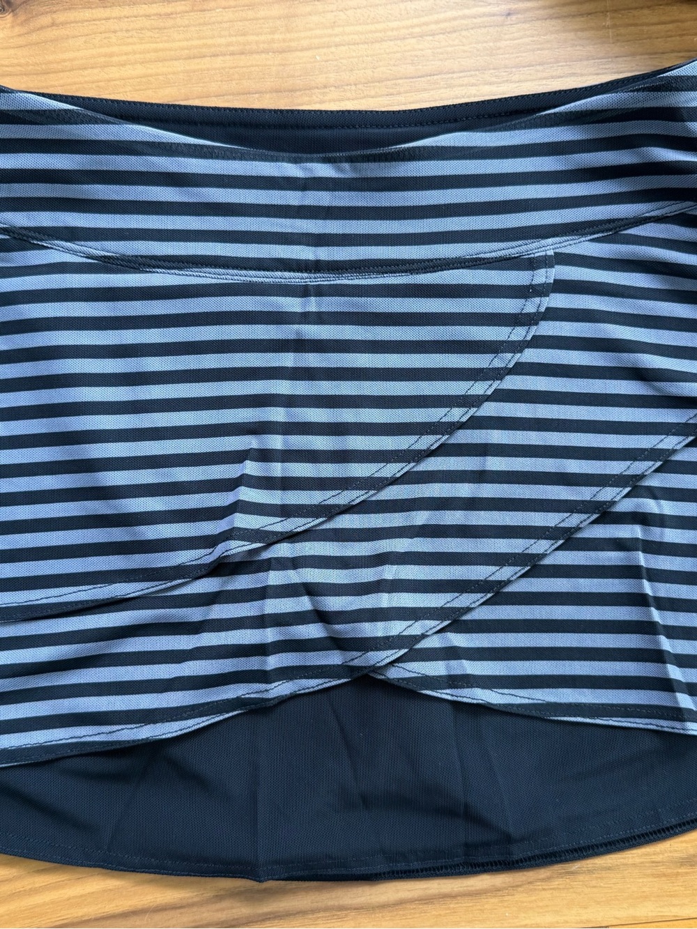 Title Nine Black and Gray Striped Tennis Skort